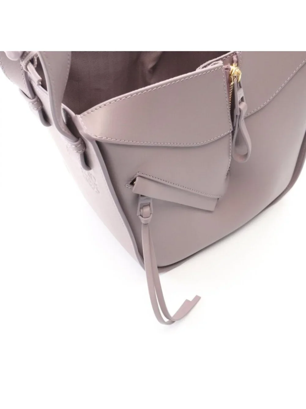 Loewe Handbag Hammock Bag Compact 2-Way Lavender White Leather
